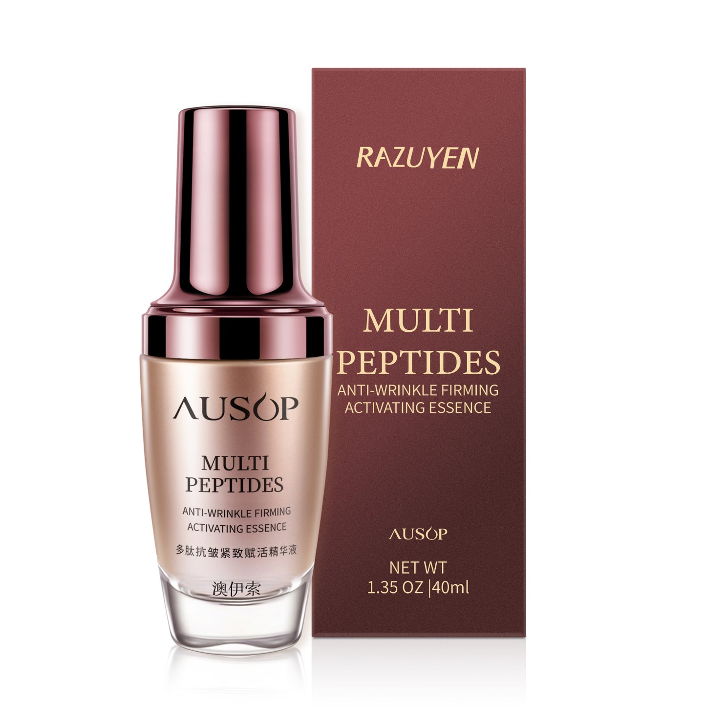 RAZUYEN Anti Aging Serum Reduce Wrikles, Fine Lines, & Smooths Skin, Firming Facial Serum for Radiant Skin, Daily Skin Care Treatment, 1.35 OZ