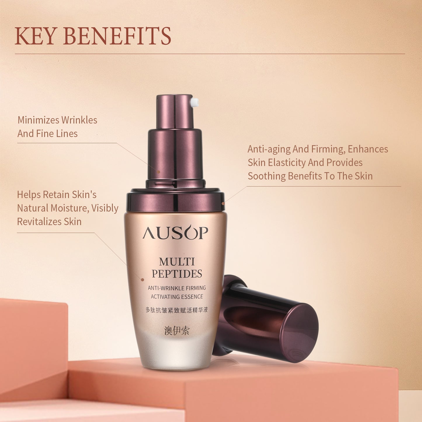 RAZUYEN Anti Aging Serum Reduce Wrikles, Fine Lines, & Smooths Skin, Firming Facial Serum for Radiant Skin, Daily Skin Care Treatment, 1.35 OZ